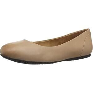 SoftWalk Women's 6N Mocha Sonoma Leather Ballet Flat Ballerina Comfort BR6-3